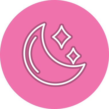 Ay Çizgisi Çemberi Vektör Simgesi Tasarımı