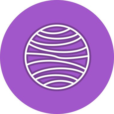 Uranüs Çizgisi Çember Vektör Simgesi Tasarımı