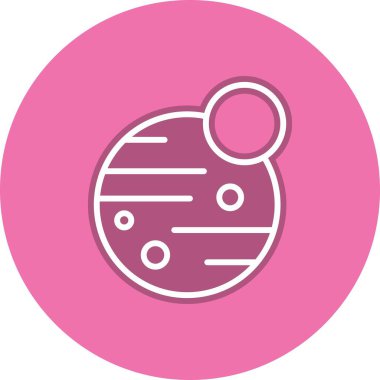 Mars Çizgisi Çemberi Vektör Simgesi Tasarımı