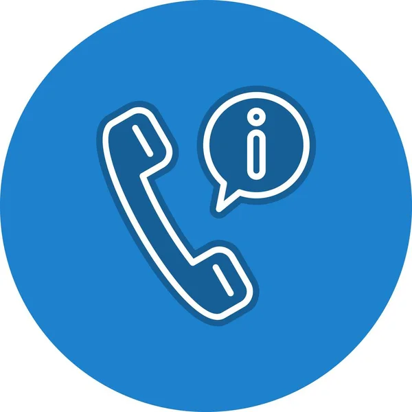 Telefoonlijn Cirkel Vector Icon Desig — Stockvector