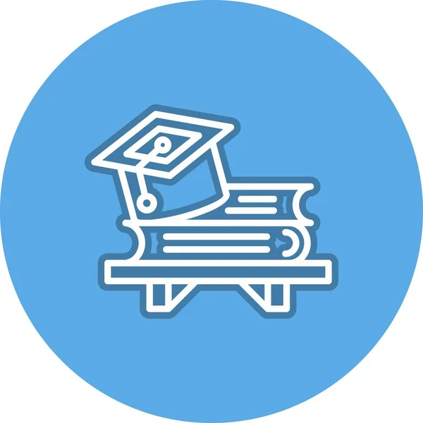 Graduation Line Circle Vector Icon Desig — Stock Vector