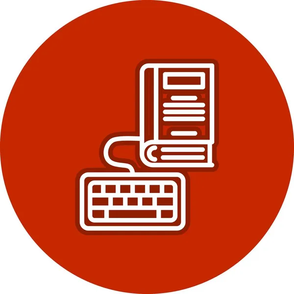 Klavye Satırı Çember Vektör Simgesi Tasarımı