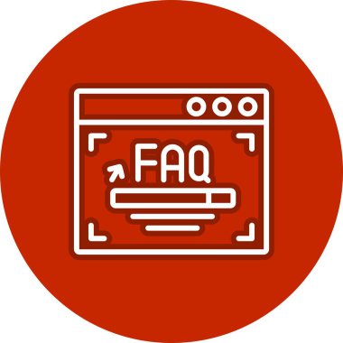 Tarayıcı Satırı Çember Vektör Simgesi Tasarımı