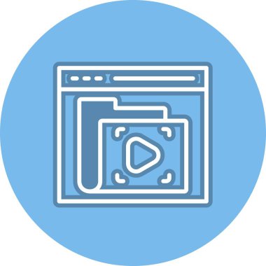 Çevrimiçi Öğrenme Satırı Crcle Vektör Simgesi Tasarımı