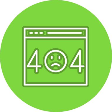 Web Hatası Çizgisi Crcle Vektör Simgesi Tasarımı