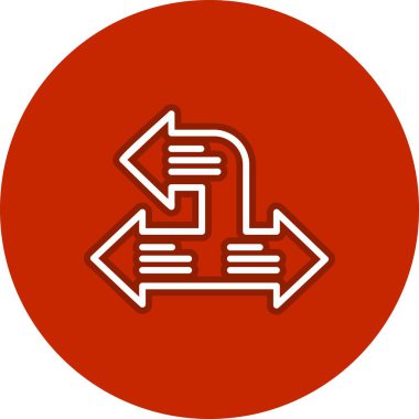 Ok Satırı Çemberi Vektör Simgesi Tasarımı