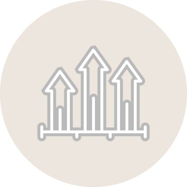 Grafik Satırı Çemberi Vektör Simgesi Tasarımı