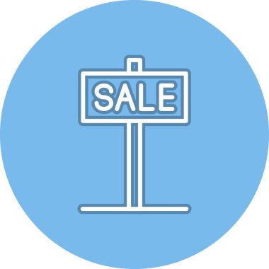 İndirim Kurulu Satırı Çember Vektör Simgesi Tasarımı