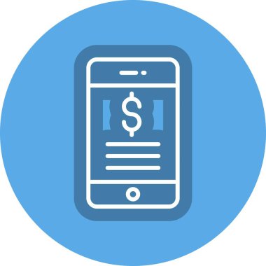 Bill Line Çemberi Vektör Simgesi Tasarımı