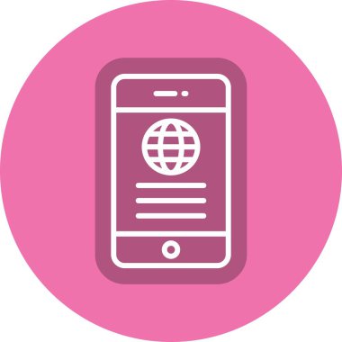 Dünya Satırı Çemberi Vektör Simgesi Tasarımı