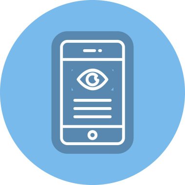 Göz Çizgisi Çemberi Vektör Simgesi Tasarımı