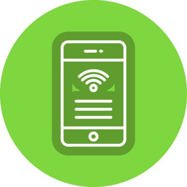 Wifi Satır Çemberi Vektör Simgesi Tasarımı