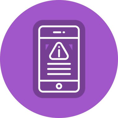 Uyarı Satırı Çember Vektör Simgesi Tasarımı