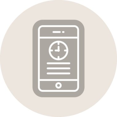 Saat Çizgisi Çemberi Vektör Simgesi Tasarımı