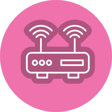 Modem Satır Çemberi Vektör Simgesi Tasarımı