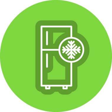 Buzdolabı Hattı Çemberi Vektör Simgesi Tasarımı