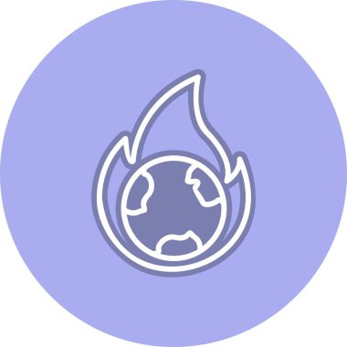 Ateş Satırı Çemberi Vektör Simgesi Tasarımı