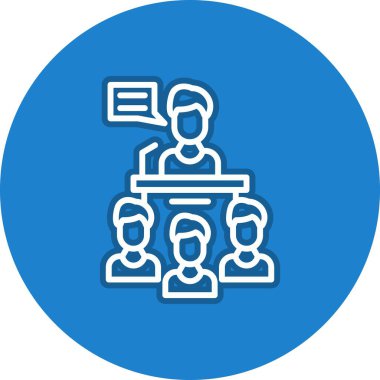 Şimdiki Satır Çemberi Vektör Simgesi Tasarımı