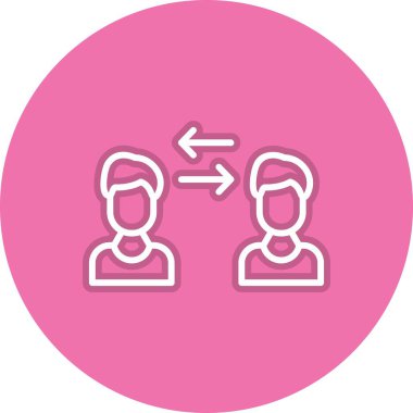 Aktarım Satırı Çemberi Vektör Simgesi Tasarımı