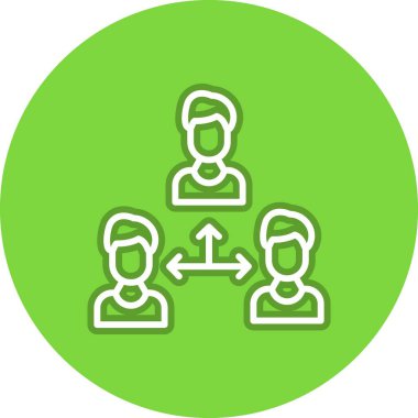 Takım çalışması Satır Çemberi Vektör Simgesi Tasarımı