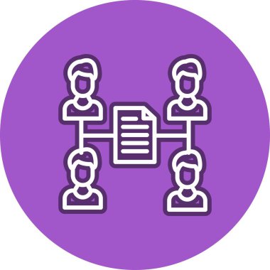 Takım çalışması Satır Çemberi Vektör Simgesi Tasarımı