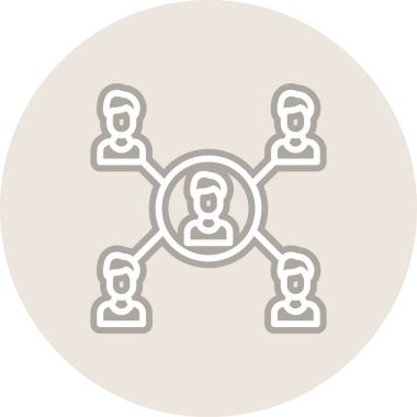 Ağ Satırı Çemberi Vektör Simgesi Tasarımı