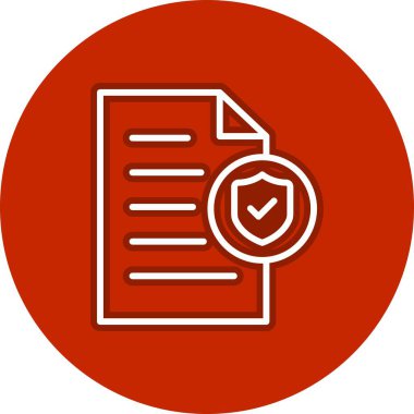 Koruma Hattı Çemberi Vektör Simgesi Tasarımı