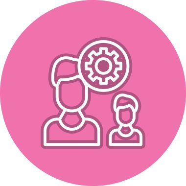 Yönetim Satırı Çember Vektör Simgesi Tasarımı