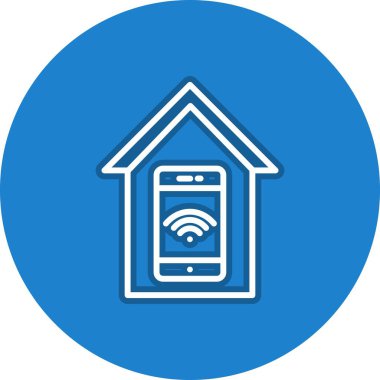 Ev Satırı Çemberi Vektör Simgesi Tasarımı