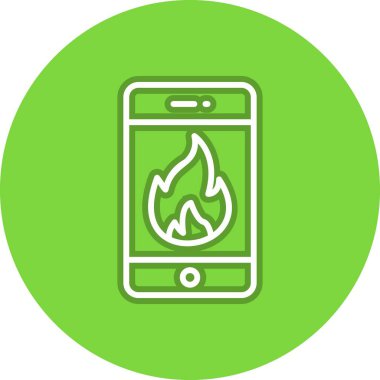 Ateş Satırı Çemberi Vektör Simgesi Tasarımı