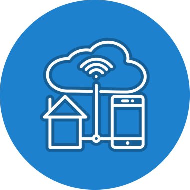 Bulut Satırı Çemberi Vektör Simgesi Tasarımı