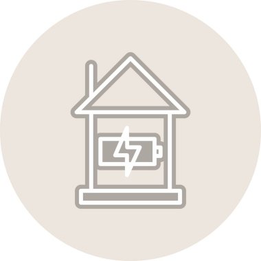 Pil Hattı Çemberi Vektör Simgesi Tasarımı