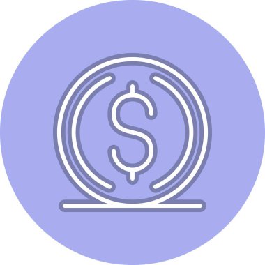 Sikke Satırı Çemberi Vektör Simgesi Tasarımı