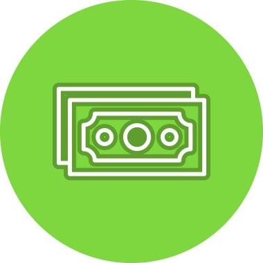 Dolar Hattı Çemberi Vektör Simgesi Tasarımı