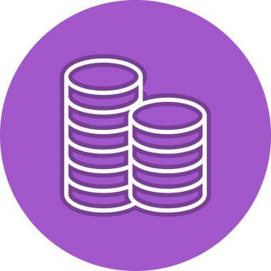 Para Hattı Çemberi Vektör Simgesi Tasarımı