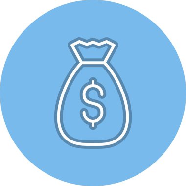 Torba Hattı Çemberi Vektör Simgesi Tasarımı