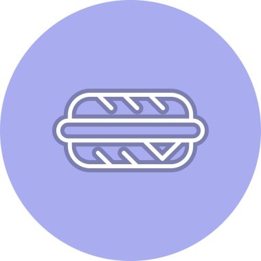 Baget Çizgisi Çember Vektör Simgesi Tasarımı