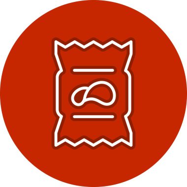 Chips Satır Çemberi Vektör Simgesi Tasarımı