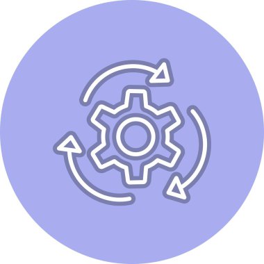 Hareket Çizgisi Çemberi Vektör Simgesi Tasarımı