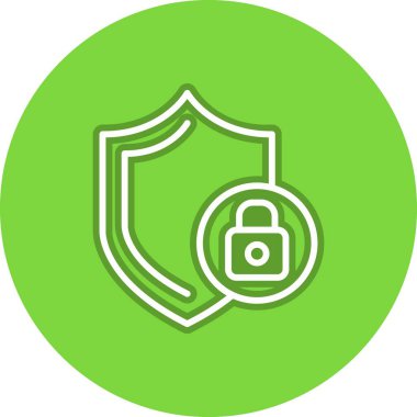 Koruma Hattı Çemberi Vektör Simgesi Tasarımı