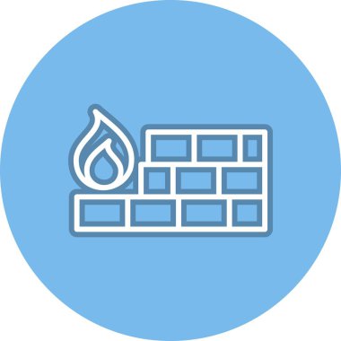 Ateş Hattı Çemberi Vektör Simgesi Tasarımı 