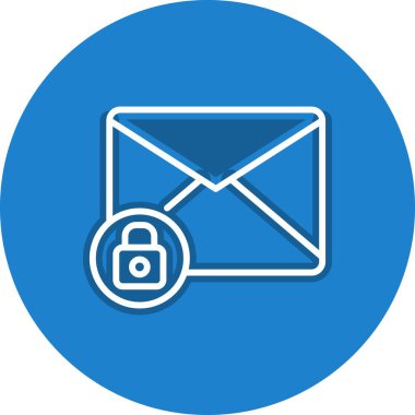 Posta Satırı Çemberi Vektör Simgesi Tasarımı