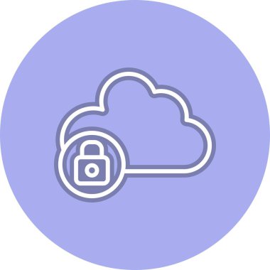 Bulut Satırı Çemberi Vektör Simgesi Tasarımı