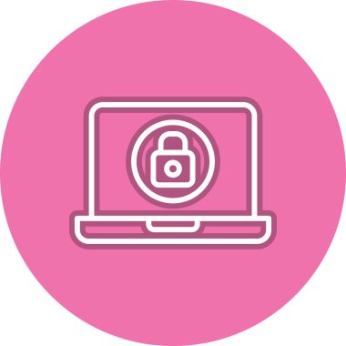 Güvenli Satır Çemberi Vektör Simgesi Tasarımı