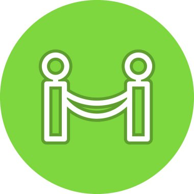 Bariyer Hattı Çember Vektör Simgesi Tasarımı