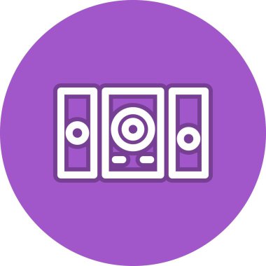 Stereo Satır Çemberi Vektör Simgesi Tasarımı