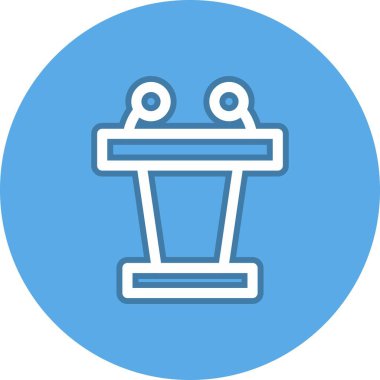 Lectern Satır Çemberi Vektör Simgesi Tasarımı