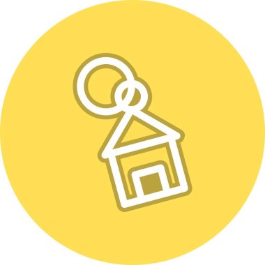 Anahtarlık Satırı Çember Vektör Simgesi Tasarımı