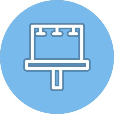 Billboard Satırı Çember Vektör Simgesi Tasarımı