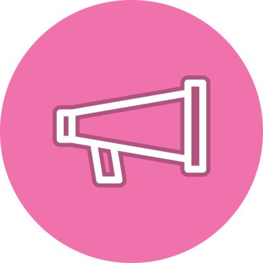 Tanıtım Satırı Çemberi Vektör Simgesi Tasarımı